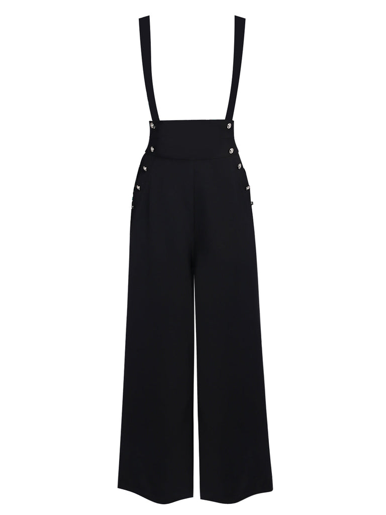 [Prévente] Pantalon noire à Bretelles Unies des Années 1930