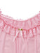Nuisette babydoll en tulle transparent ornée de dentelle et de nœuds années 1950