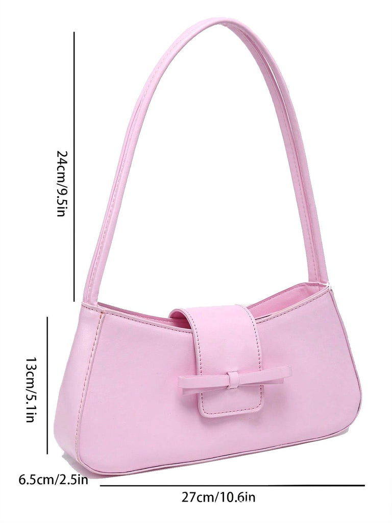 Sac baguette en cuir vintage avec nœud