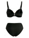 Ensemble Bikini Rayé Arc-en-Ciel Multicolore Années 1970