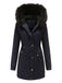 Manteau Années 50 Garnie de Fourrure Synthétique à Boucle