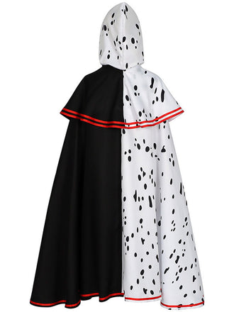 Cape de sorcière Chloé noire et blanche Halloween années 1950