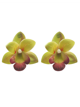 Orchidée Fleur Imposant Boucles d'Oreilles 4