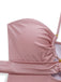 Rose Maillot de Bain Dos Nu à Anneau Métal Croisé années '40 5