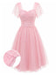 [Prévente] Robe rose pois tulle encolure cœur années 50