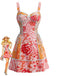 Mini Robe Lacée Floral Paisley Rose Années 70