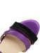 Sandales à Plateau Bout Ouvert Bride Cheville Talon Bloc Violettes 3