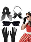 Ensemble d'accessoires de cosplay rétro pois façon coccinelle