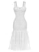 Robe bodycon uni maille patchwork ruchée 1930s