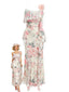 Robe longue tulle volants floraux 3D 1930s