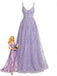 Robe à sequins et bretelles spaghetti, col en V, vue de face, idéale pour les soirées et les occasions spéciales.
