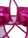 Métallique Cut-Out Maillot de Bain Rose rouge Années 1970 6