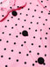 Combishort rose à pois et nœud des années 1950
