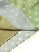Robe verte à pois ajourés dans le dos des années 40