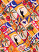 [Prévente] Robe à fleurs tropicales multicolores années 1970