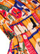 [Prévente] Robe à fleurs tropicales multicolores années 1970