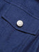 Combishort en jean bleu uni en coton à poches des années 1970
