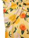 Robe froncée à fleurs d'hortensia jaune des années 1950