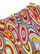 Robe trapèze sans manches multicolore style Pop Art des années 1960