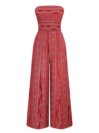 Combinaison bustier fendue style bohème des années 1970