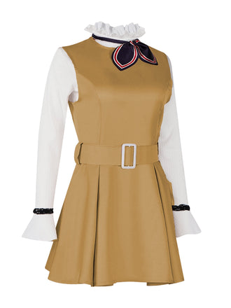 2PCS Ensemble de costume Megan kaki col volants des années 1960