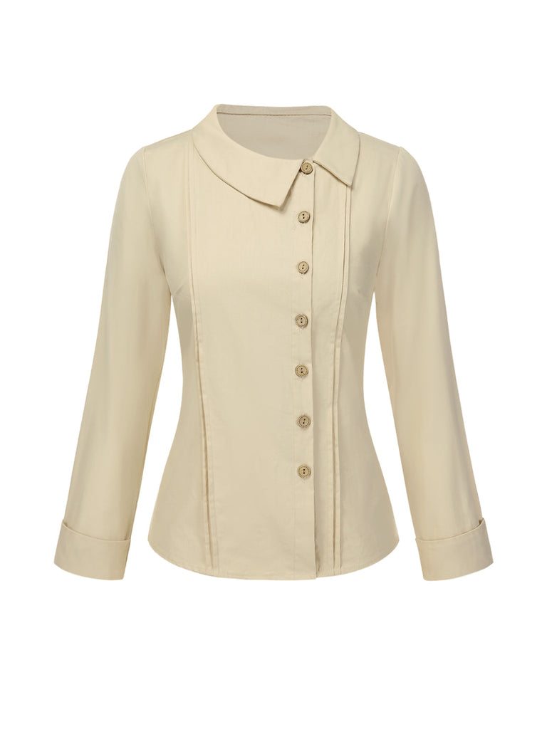Ensemble chemisier coton et pantalon bretelles années 1930