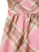 [Prévente] Robe rose à carreaux tartan avec nœud et ceinture années 1950