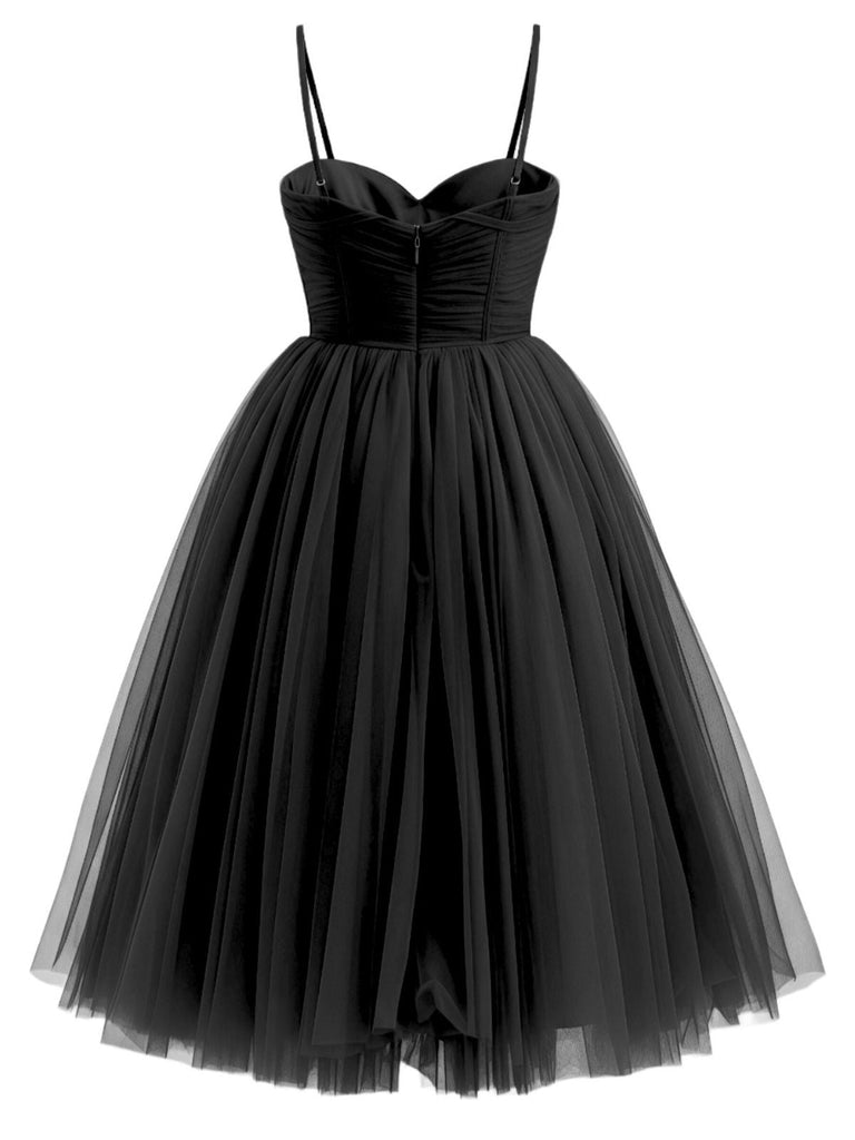 Robe en maille froncée col en v profond des années 1950