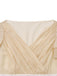 Robe de cocktail champagne en tulle satiné années 1950