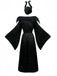 Ensemble robe noire Maléfique Sorcière Halloween années 1930