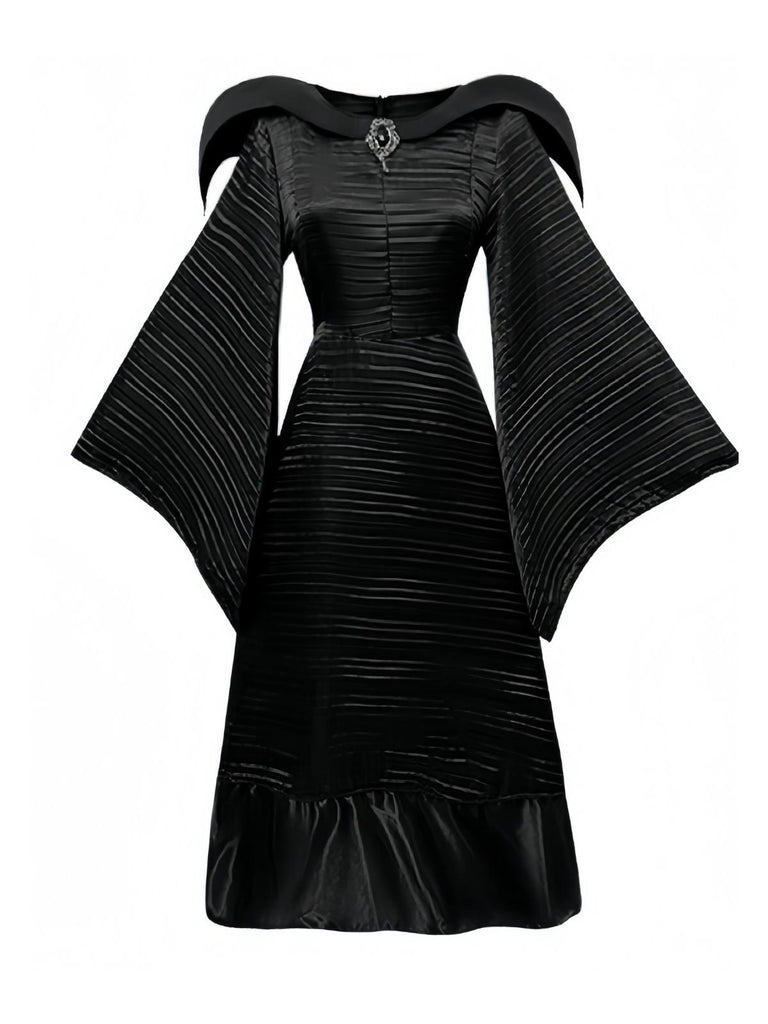 Ensemble robe noire Maléfique Sorcière Halloween années 1930