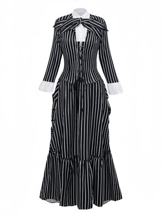 Costume rayé noire L'Étrange Noël de Monsieur Jack années 1940