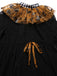 [Pré-vente] Robe patchwork en maille noire et orange pois et citrouille d'Halloween années 1950