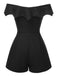 [Pré-vente] Combishort noire en maille épaules dénudées style gothique des années 1950