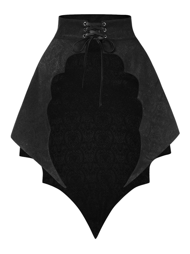 [Prévente] Combishort et cache-maillot style chauve-souris gothique noir des années 1950