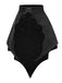 [Prévente] Combishort et cache-maillot style chauve-souris gothique noir des années 1950