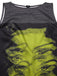 Robe noire à pois et imprimé visage années 1960