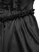 [Pré-vente] Robe noire en maille épaules dénudées à volants croisés style gothique années 1950