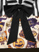 [Prévente] Robe patchwork à rayures et imprimé Halloween années 1950