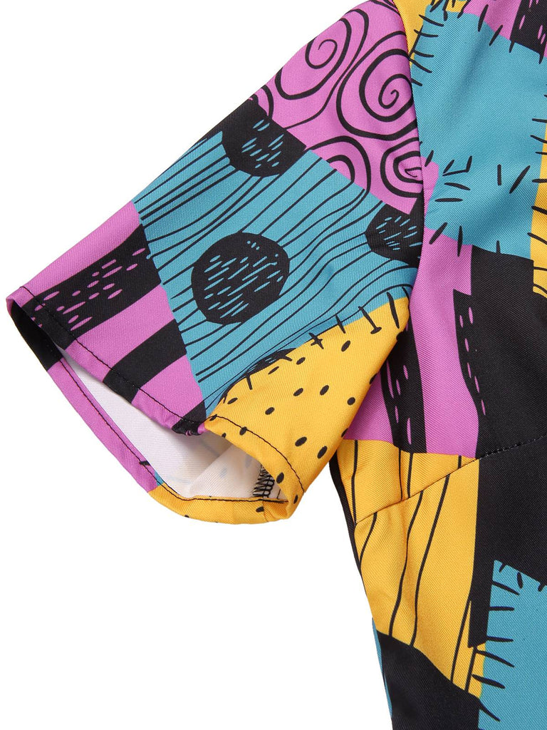 [Prévente] Combinaison multicolore Sally col en v années 1940