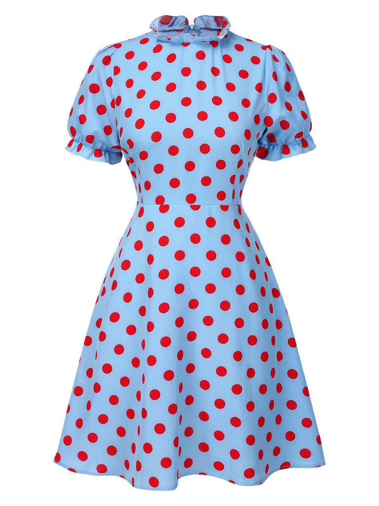 [Prévente] 2PCS robes à volants et à pois et jupe tablier en coton des années 40