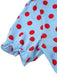 [Prévente] Robe bleue à pois à volants et manches bouffantes années 40