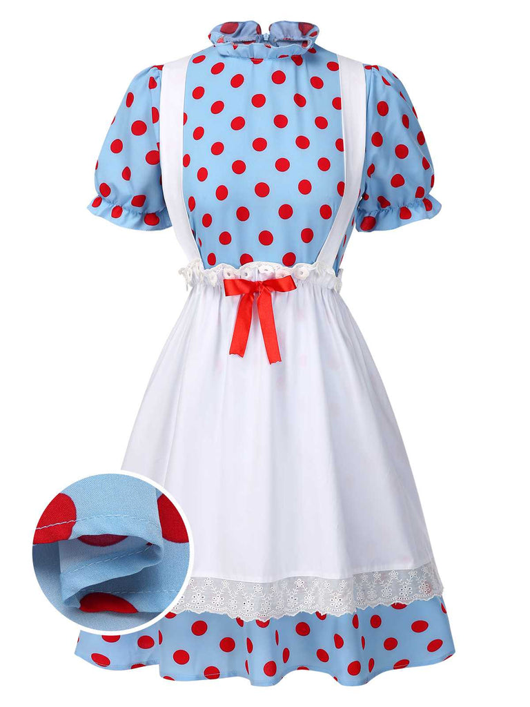 [Prévente] 2PCS robes à volants et à pois et jupe tablier en coton des années 40
