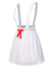 [Prévente] Jupe tablier blanche en coton en dentelle années 1940