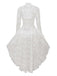 [Prévente] Robe victorienne blanche en dentelle à manches gigot des années 1980