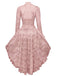 [Prévente] Robe victorienne rose en dentelle à manches gigot des années 1980
