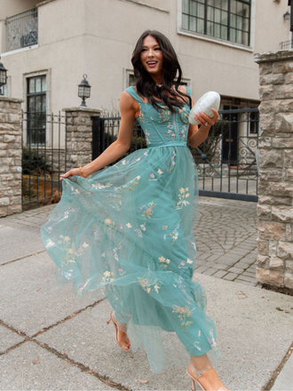 [Prévente] Robe en maille florale à lacets et baleines des années 1930