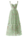 Robe en maille florale lacets bleue claire 1930s