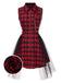 [Pré-vente] Robe tartan rouge col revers style punk des années 1980