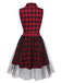 [Pré-vente] Robe tartan rouge col revers style punk des années 1980